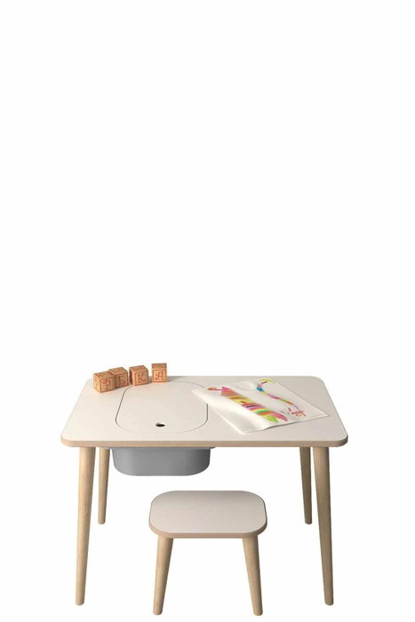 Hanah Home Mesa de Actividades Cocukcalısma Blanco y Gris Hanah Home Mesa de Actividades Cocukcalısma Blanco y Gris